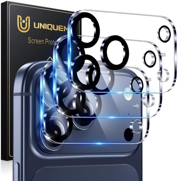 Protector de lentes de cámara UniqueMe para iPhone 17 Pro Max, 3 unidades, 9H