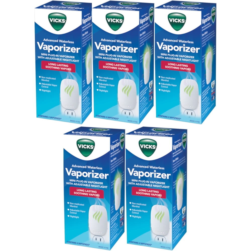 5 Pack Vicks Advanced Soothing Vapors Waterless Vaporizer Long Lasting Vapors