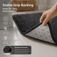 thumbnail image 5 of 3-Piece Bathroom Rug Set, Black 3-Piece Memory Foam Bathroom Rug Set, Soft Non-Slip Absorbent Bath Mat, Decor for Bathroom Laundry Room, Comfortable and Easy to Clean, 5 of 9