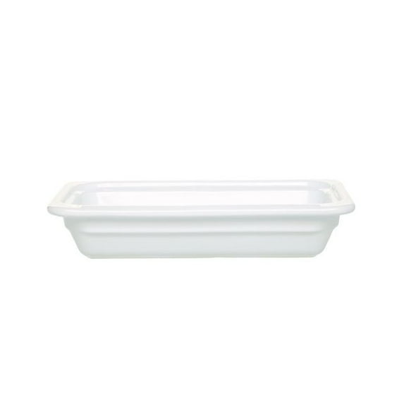 Emile Henry White One Third Size Ceramic Insert Food Pan, 12.5 x 6.75 x 2.5 in