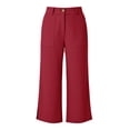thumbnail image 4 of Lzobxe Capri Pants for Women Stretch Control Wide Leg High Waisted with Pockets,Size S-3XL, 4 of 5