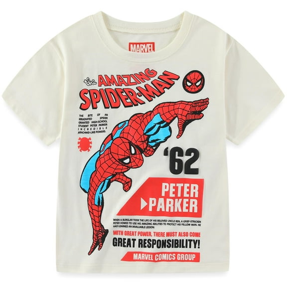 Marvel Spider-Man Short Sleeve T-Shirt (Boys), Sizes 4-12