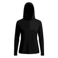 thumbnail image 4 of Miluxas Women's Sun Protection Hoodie Long Sleeve Workout Shirt with Thumb Holes Pocket Quick Dry Hiking Fishing Sun Shirt Black, 4 of 9
