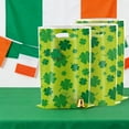 thumbnail image 6 of Lksixu 10 Pcs St. Patrick's Day Gift Bags, Double-Sided Green Shamrocks Plastic Treat Bags with Handles, Irish Lucky Cellophane Goodie Bags BPA-Free Reusable Snack Bags for Party Favor, 6 of 9