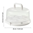 thumbnail image 3 of Cake Container Plastic Cover Lid Cake Cupcake Holder Portable Round Two Sided Base For Cookies Fruit Etc/ Cake Container Plastic Lid, 3 of 5