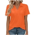 thumbnail image 2 of Shihyeh Women's V-Neck Polo Shirts UPF 50+ Short Sleeve Sun Protection Quick Dry Golf Polos Collared Shirt, 2 of 8