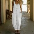 thumbnail image 2 of Dwralegc Jeans Overalls for Woman Loose Adjustable Strap Denim Bib Overall Jeans Wide Leg Baggy Overalls Vintage Jumpsuit White M, 2 of 7