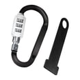 thumbnail image 2 of Cerradura genérica para casco Cerradura de seguridad para casco Accesorios profesionales para motocicletas Cerradura con código de alta resistencia Negro, 2 of 8