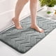 thumbnail image 1 of Felpudo de baño suave y cómodo, 1 alfombrilla antideslizante absorbente de agua para un secado rápido, ideal para baño, ducha y tocador. Aestivo | Gris | AESTIVO, 1 of 8