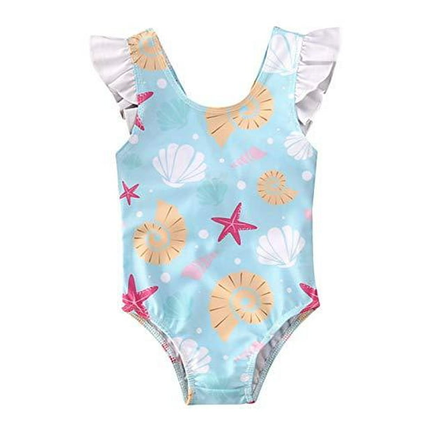 One Piece Baby Blue Bathing Suit