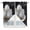 Black WhiteSmoke Gold, variant on Swag Valance Curtains for Windows, Elegant Flowers Light Filtering Kitchen Curtains with Rod Pocket, Spring Botanical Blossom Floral Black Window Treatment Valances for Living Room, 28x36 - 2 PCS