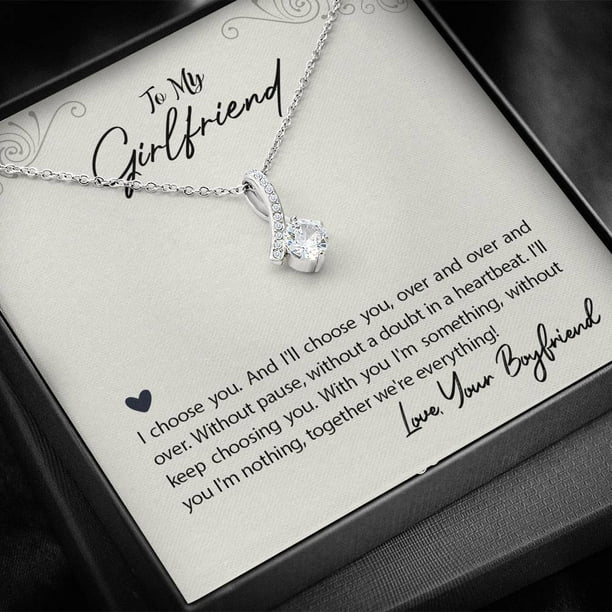 Romantic necklace sale for girlfriend