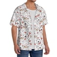 thumbnail image 2 of Rateoe Cat Bear Rabbit Pattern Men's Short Sleeve Classic Shirt, Casual Short-Sleeved Shirt, Lightweight Summer Shirt, Cuban Collar Shirt,Button-Front Shirt-3X-Large, 2 of 5