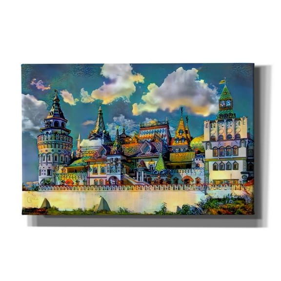 Epic Graffiti 'Moscow Russia Izmailovsky Market' by Pedro Gavidia, Canvas Wall Art, 40"x26"
