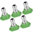 thumbnail image 1 of 25 Degrees High Pressure Washer Spray Nozzle Tips Quick Connector Green 5 Pcs Replacement Car Parts, 1 of 7