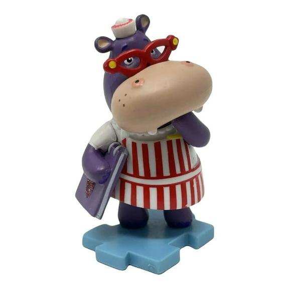 Hallie Hippo Nurse PVC Cake Topper Figure Doc McStuffins Figurine Disney 3" New