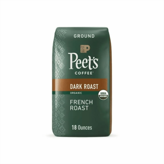 2X-Peet's Coffee Organic French Roast Dark Roast Ground Coffee - 18 oz