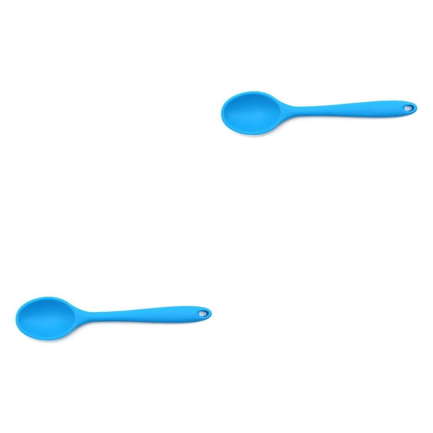 Cuchara de silicona Monstrate 2piezas Azul Cocina de mango largo Vajilla profesional
