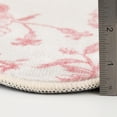 thumbnail image 4 of Mainstays Pink Floral Faux Fur Scalloped Indoor Area Rug, 4 ft x 5 ft 6 in, 4 of 8
