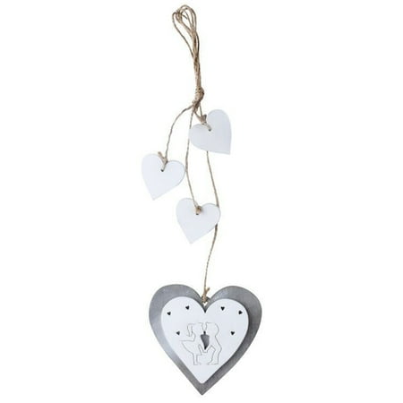 

Hadanceo Heart Pendant Nice-looking Clear Carved Hanging Heart Widget Smooth Surface Pretty for Home
