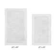 thumbnail image 3 of Better Trends Edge White 100% Cotton Reversible 2 Piece Bath Rug Set, 21" x 34" | 24" x 40", 3 of 5