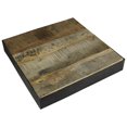 thumbnail image 1 of Benzara BM240190 Riser with Square Shape & Metal Band, Brown & Black - Large, 1 of 5