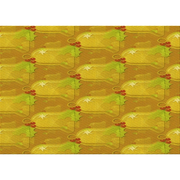 Ahgly Company Indoor Rectangle Patterned Deep Yellow Area Rugs, 7' x 9'