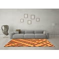 thumbnail image 3 of Ahgly Company Indoor Rectangle Checkered Orange Modern Area Rugs, 8' x 10', 3 of 4