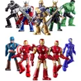 thumbnail image 2 of Figura de acción de Marvel, Capitán América, Thor, Iron Man, Hulk, Pantera Negra, juguete para niños, personalidad creativa, modelo genial, adorno, regalo para niño, 2 of 6