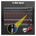 thumbnail image 3 of 16 Channels Professional Studio Mixer USB DJ Sound Mixing Console Phantom Powers Monitor Amplifier ,Easy to Operate, 3 of 5