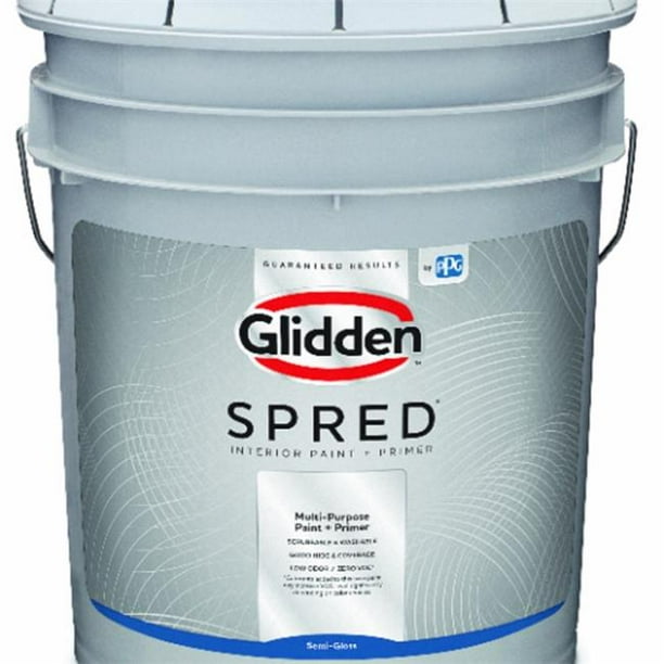 PPG Glidden GLSIN30WB05 Spred Interior Latex SemiGloss White Pastel