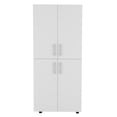thumbnail image 6 of JERFIT White Modern Armoire Wardrobe Closet with Hanging Rods & Shelves, Freestanding Storage Cabinet Organizer for Bedroom, 6 of 7