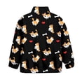 thumbnail image 5 of Uorisanigo Kids Girls Sweatshirt Casual Dog Bone Print Long Sleeve Shirts Tops Oversized Quarter Zip Pullover Sweatshirts Teen Girl School Cropped Pullover Hoodies Fall Fashion, 5 of 7