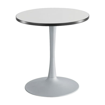 Safco Cha-Cha 30 Round Trumpet Base Sitting Height Table Silver/Silver 2475GRSL