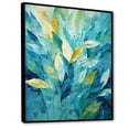thumbnail image 2 of Designart "Mirage of Blue and White Tropical Plants I" Landscapes Framed Wall Art - Tropical Blue Jungle Living Room Framed Canvas Art, 2 of 6