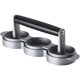 thumbnail image 1 of Bugucat hamburger press for 3 mini burger patties, 3 mini burger press made of cast aluminum with non-stick coating, grill accessories, 1 of 5