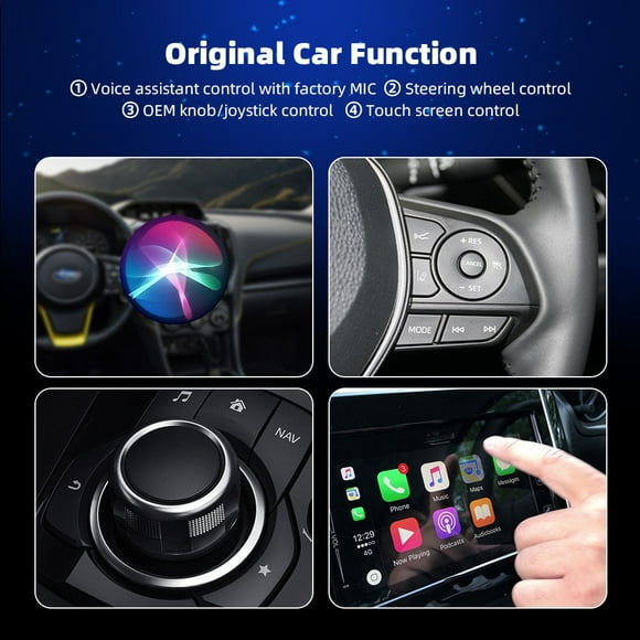 CNKOO Mini Wireless CarPlay Adapter for Factory Wired  CarPlay Cars  Wired to Wireless CarPlay for Enjoy Intelligent Life  Multimedia Player Bluetooth Auto Connect