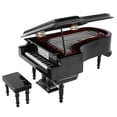 thumbnail image 1 of Miniature Grand Piano Model Kit Musical Instrument with Chair,for Home Office Decoration(Black, Wit, 1 of 5
