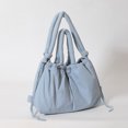 thumbnail image 4 of Bolso Mano Acolchado para Mujer Bandolera Con Correa Ajustable Mochila Nailon () Azul, 4 of 9