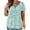 Light blue, variant on LoyisViDion Womans Shirts Women Plus Size V-Neck Tie-Dye Print Button Short Sleeve Tops T-Shirt Blouse Hot Pink 12(XXL)