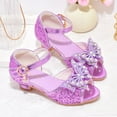 thumbnail image 2 of Caqnni Little Girls Dress Shoes Wedding Party Heel Mary Jane Princess Flower Shoes (Toddler/Little Kid/Big Kid) Jane Mary Princess Dress Shoes（Purple，12）, 2 of 8