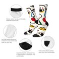 thumbnail image 4 of Balery Aabstract Eyes Calcetas Largas con Estampado para Hombre y Mujer – Suaves y Transpirables, Talla Única (US 5-11), 4 of 6