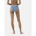 thumbnail image 5 of No Boundaries Women's Ribbed Bikini Panties 3-Pack, Sizes XS-3XL, 5 of 5