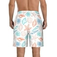 thumbnail image 3 of Disketp Men'S Swim Trunks Hawaiian Breathable Surf Beach Swimsuits Mesh Lining Beach Shorts With Pockets-Colorful Seashells1, 3 of 9