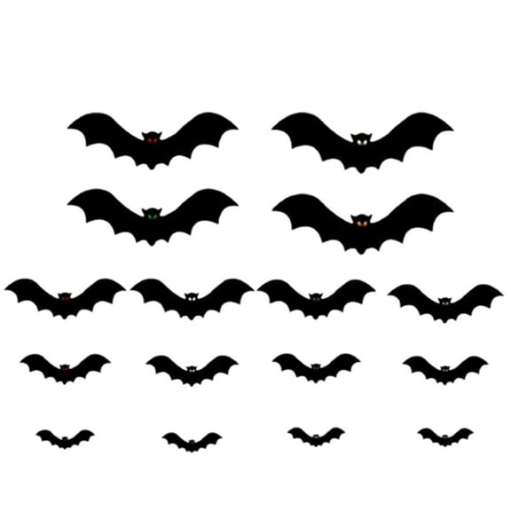 Yika Halloween Decorations Halloween Bats Magnetic Refrigerator Stickers Holiday Venue Decoration Soft Magnetic Body Garage Door Magnetic Stickers