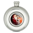 thumbnail image 1 of Santa Claus Christmas List Round Stainless Steel 5oz Hip Drink Flask, 1 of 3