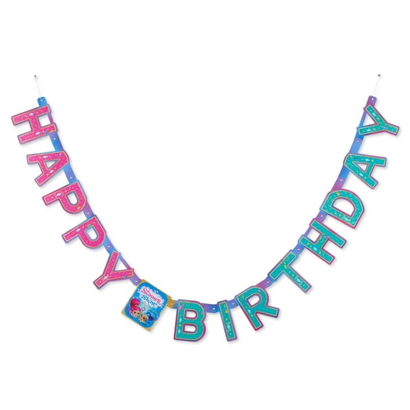 American Greetings Shimmer and Shine Birthday Party Banner