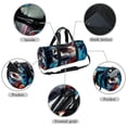 thumbnail image 2 of Animal Travel Tote, Yoga Bag, Dance Bag, Luggage Bag - Sports Bag, Size 17.7 Inches. Interior Zipper Pocket. Large Capacity, 2 of 6