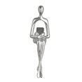 thumbnail image 1 of Estatua de pensador dorado, escultura decorativa abstracta, adorno para mejorar el enfoque, estante para escritorio de oficina, decoración para sala de estar y dormitorio., 1 of 8
