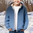 thumbnail image 2 of Coerni Oversized Fuzzy Fleece Sweatshirt for Boys Girls Fleece Lined Sherpa Pullover Full Zip Gradient Thermal Jacket Hoodies Coat, 2 of 8